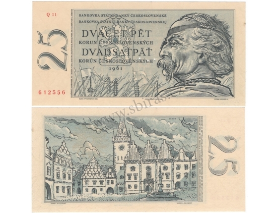 25 korun 1961 aUNC, 3MD