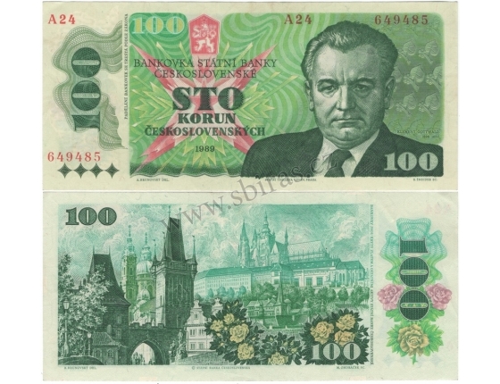 100 korun 1989 série A24