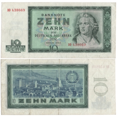 Východní Německo - bankovka 10 marek 1964