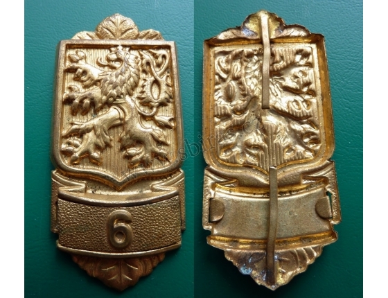 Československo - Ramenní odznak hasiče, Hasičská župa č. 6 - Hasičská župa Mělnická (Mělník), 1. republika, originál