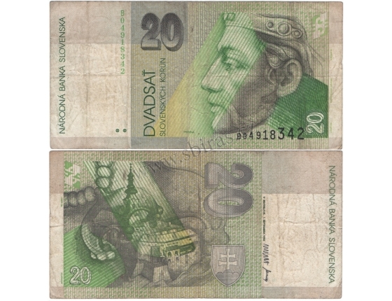 Slovensko - bankovka 20 korun 1993