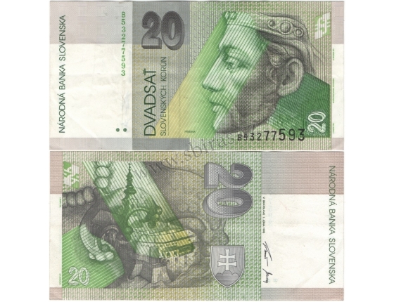 Slovensko - bankovka 20 korun 1995