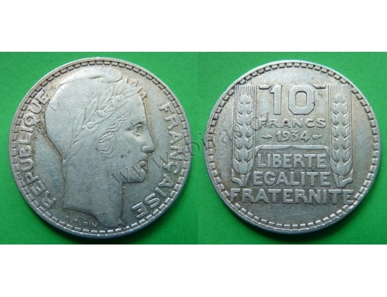 Francie - 10 franků 1934