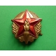 Tschechoslowakei - Feuerwehr Abzeichen an der Mütze, das Original