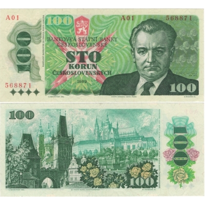 100 korun 1989 série A01