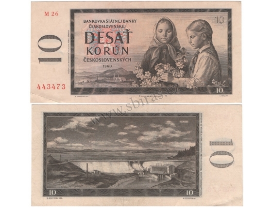 Tschechoslowakei - 10 Kronen-Banknote , 1960