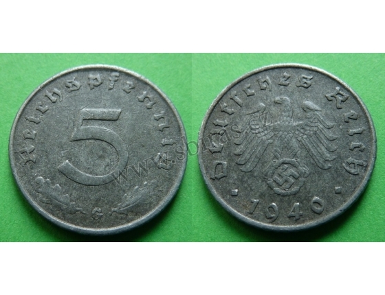 Nacistické Německo - 5 pfennig 1940 G