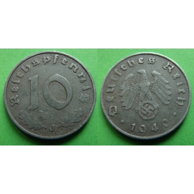 Nacistické Německo - 10 pfennig 1940 J