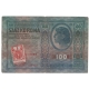 100 korun 1912, stříhaný kolek převrácený