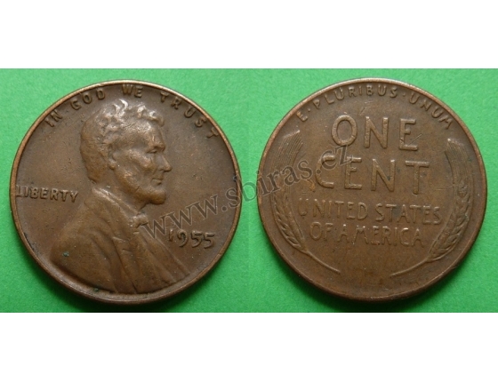 Spojené státy americké - 1 cent 1955