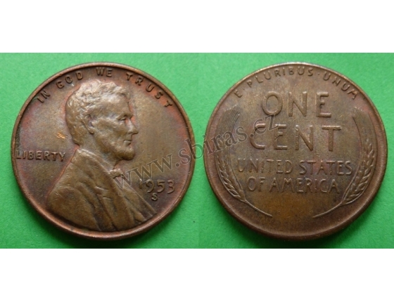 Spojené státy americké - 1 cent 1953 S