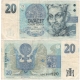 20 korun 1994, série A, proužek vpravo
