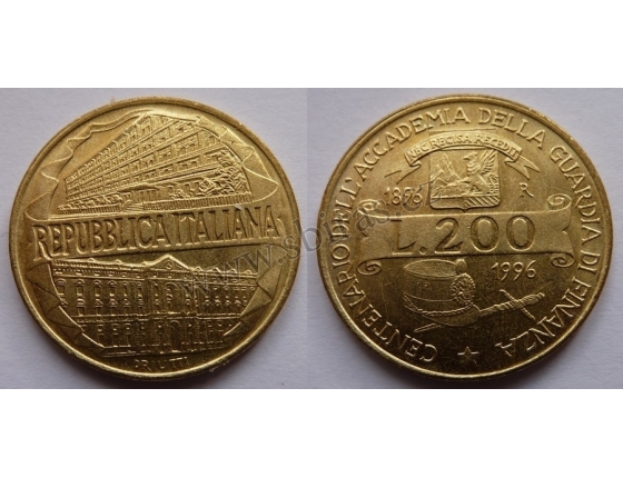 Itálie - 200 lire 1996