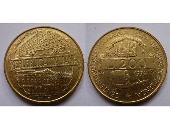 Itálie - 200 lire 1996