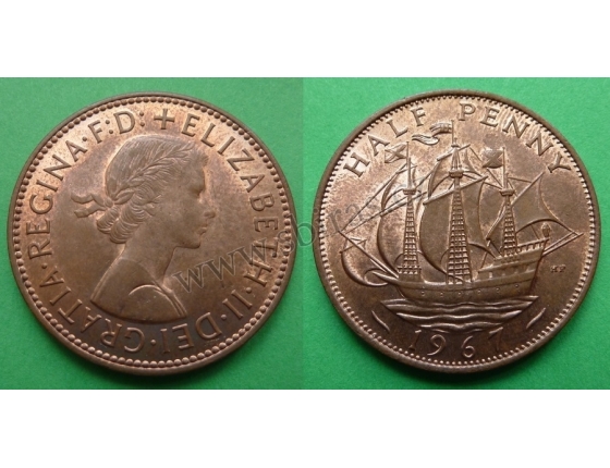 Velká Británie - Half penny 1967