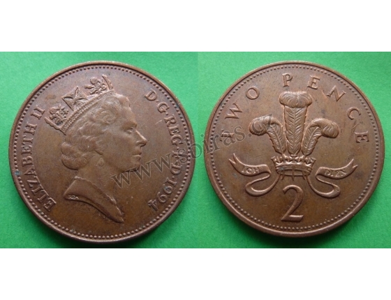Velká Británie - 2 pence 1994