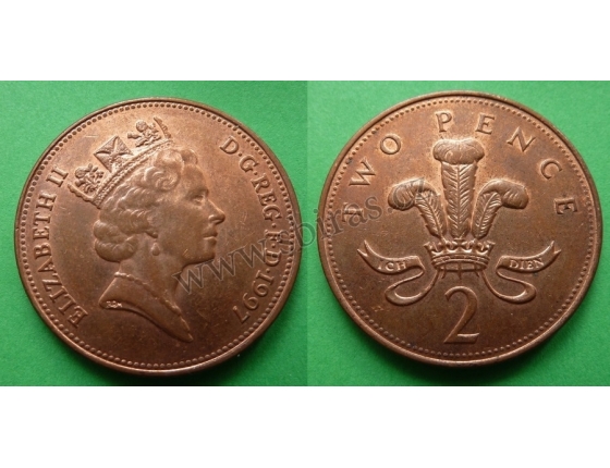 Velká Británie - 2 pence 1997
