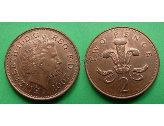 Velká Británie - 2 pence 2001