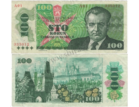100 korun 1989 série A01