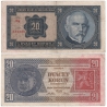 20 korun 1926 neperforovaná, série Ng