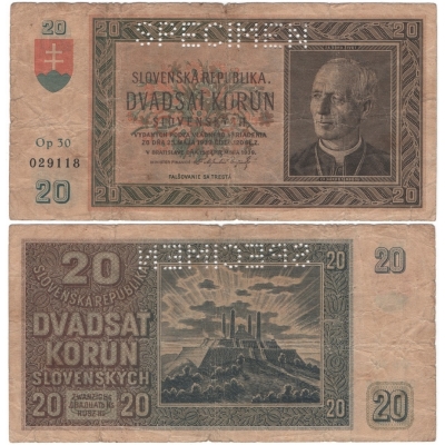 Slovenský štát - 20 korun 1939