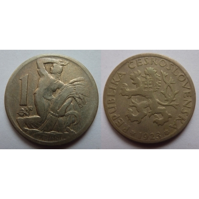 Československo - mince 1 koruna 1923