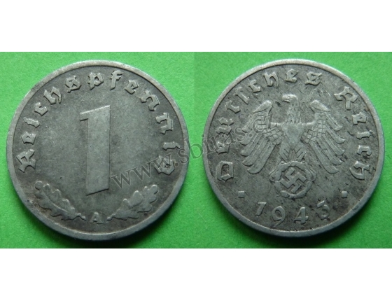 Nacistické Německo - 1 pfennig 1943 A