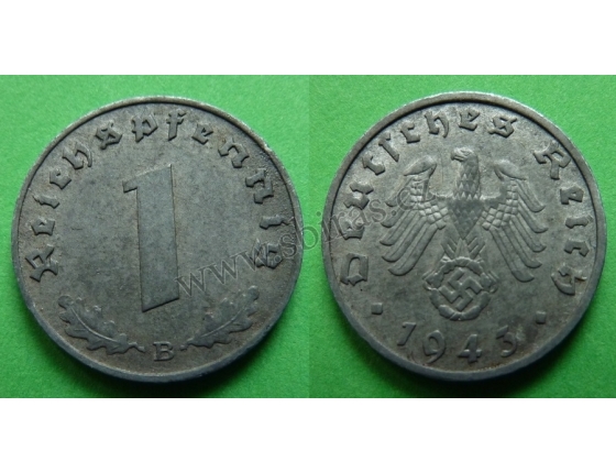 1 Reichspfennig 1943 B