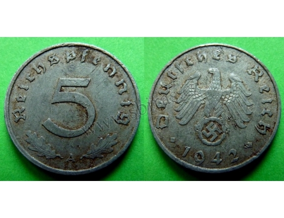 Nacistické Německo - 5 pfennig 1942 A