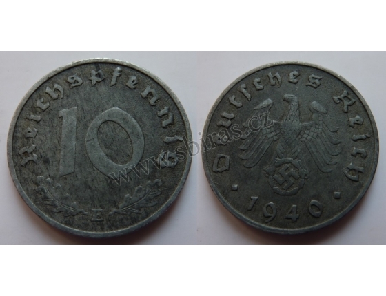 Nacistické Německo - 10 pfennig 1940 E