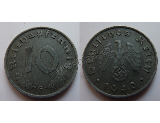 Nacistické Německo - 10 pfennig 1940 G