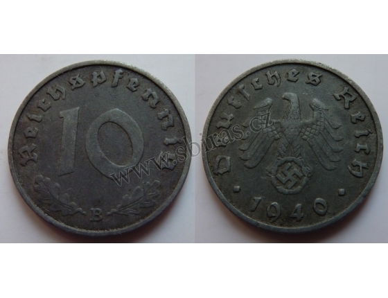 Nacistické Německo - 10 pfennig 1940 B