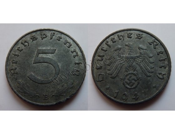 Nacistické Německo - 5 pfennig 1941 B