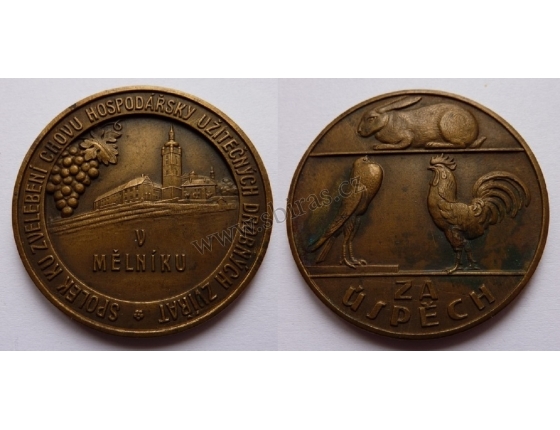 Bronzová medaile "Za úspěch chovu", Mělník, počátek 20. století