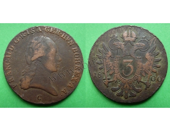 František I. - 3 krejcary 1800 C