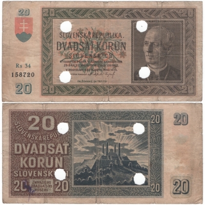 Slovenský štát - 20 korun 1939