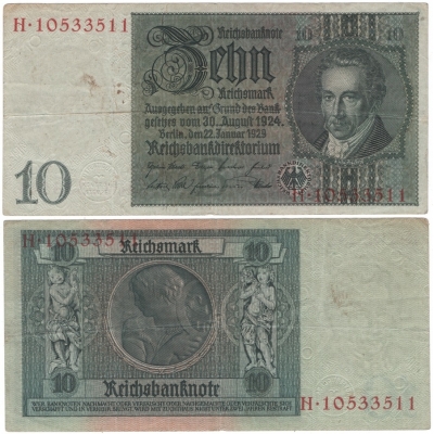 Deutschland - Banknote 10 Mark 1929