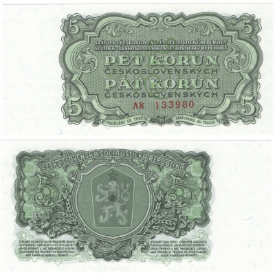 5 korun 1961 UNC
