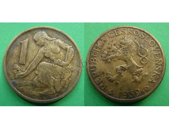 Czechoslovakia - Coin 1 Crown 1959