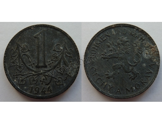 Protektorát Čechy a Morava - mince 1 koruna 1944