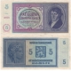 5 korun 1938 - ruční přetisk, neperforovaná série A