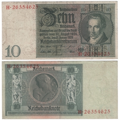 Deutschland - Banknote 10 Mark 1929