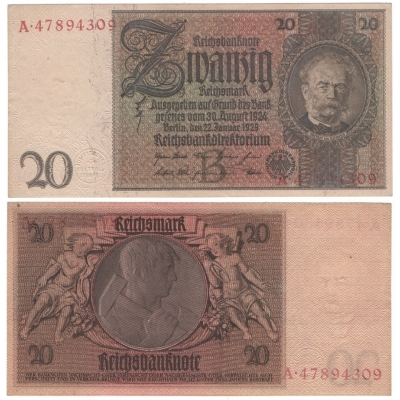 Deutschland - Banknote 20 Mark 1929