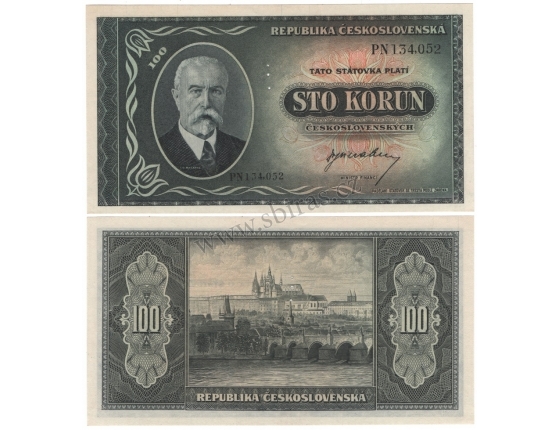 100 korun 1945, T.G. Masaryk