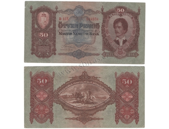 Maďarsko - bankovka 50 Forintů 1932