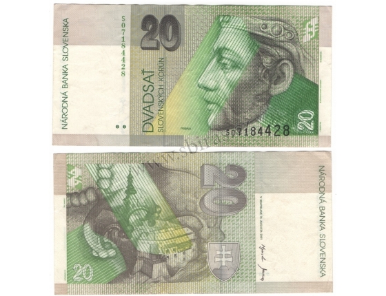 Slovensko - bankovka 20 korun 2001