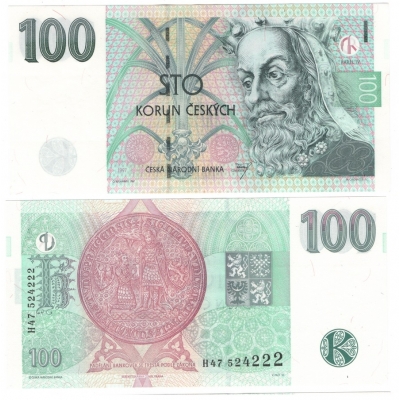 100 korun 1997, série H, UNC