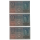 3x bankovka 20 korun 1913 UNC