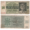 20 korun 1944, neperforovaná, série A