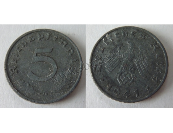 Nacistické Německo - 5 pfennig 1941 A